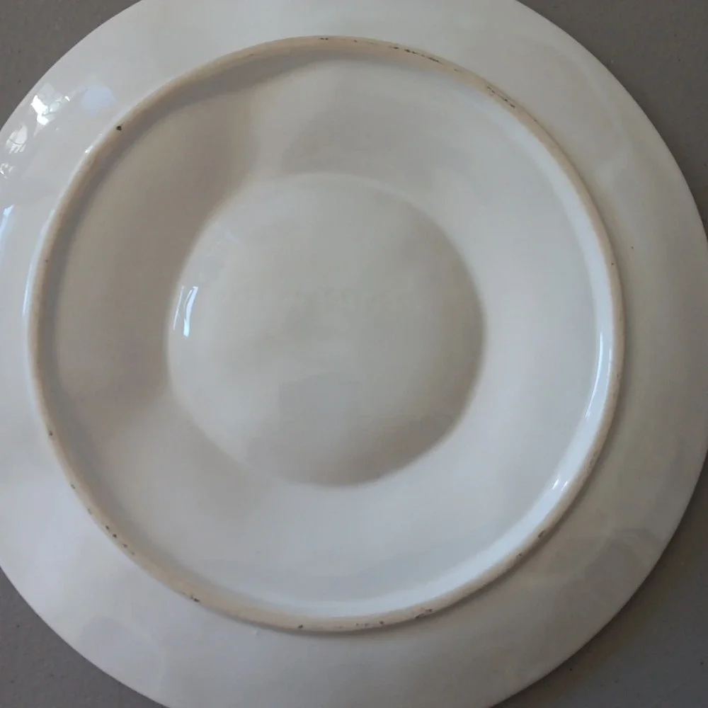 3 Artichoke Plates Portugese Pottery White 9" Serving Dish VTG Seafood Shell‎ - Picture 9 of 9